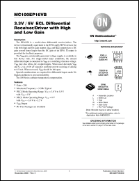 Click here to download MC100EP16VBMNR4G Datasheet