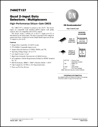 Click here to download 74HCT157DTR2G Datasheet