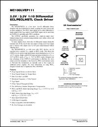 Click here to download MC100LVEP111_06 Datasheet
