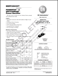 Click here to download MBRP20045CTG Datasheet
