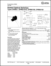 Click here to download OPB821 Datasheet