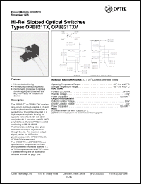 Click here to download OPB821TX Datasheet