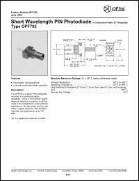 Click here to download OPF792 Datasheet