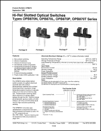 Click here to download OPB870L Datasheet
