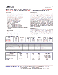 Click here to download SPS-2110BWG Datasheet