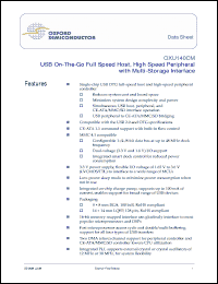 Click here to download OXU140CM Datasheet