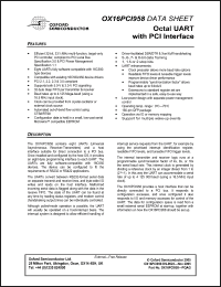 Click here to download OX16PCI958 Datasheet