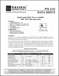 Click here to download PM2111 Datasheet