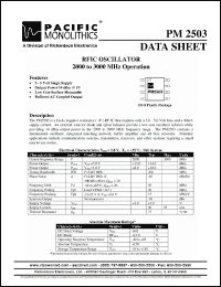 Click here to download PM2503 Datasheet