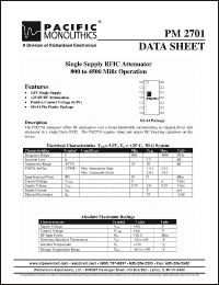 Click here to download PM2701 Datasheet