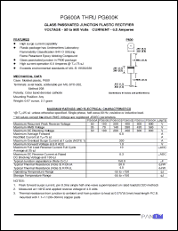 Click here to download PG600A Datasheet