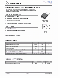 Click here to download FR2504DY Datasheet