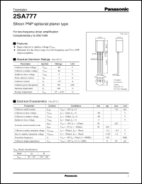 Click here to download 2SA0777 Datasheet