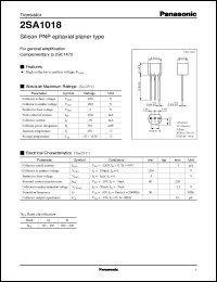 Click here to download 2SA1018 Datasheet