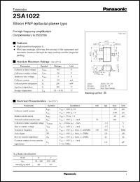 Click here to download 2SA1022 Datasheet