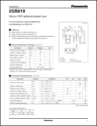 Click here to download 2SB0819 Datasheet