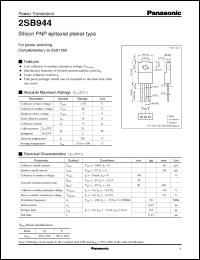 Click here to download 2SB0944 Datasheet