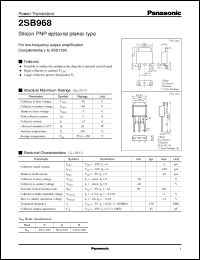 Click here to download 2SB0968 Datasheet