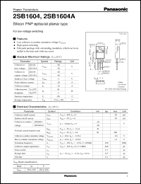 Click here to download 2SB1604 Datasheet