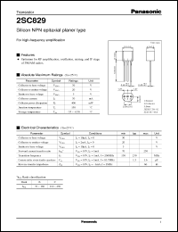 Click here to download 2SC0829 Datasheet