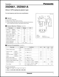 Click here to download 2SD0661 Datasheet