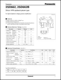 Click here to download 2SD0662 Datasheet
