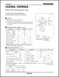 Click here to download 2SD0968 Datasheet