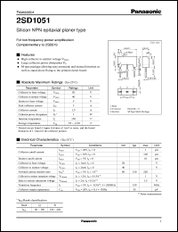 Click here to download 2SD1051 Datasheet