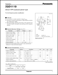 Click here to download 2SD1119 Datasheet