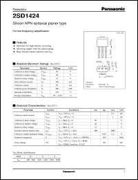 Click here to download 2SD1424 Datasheet