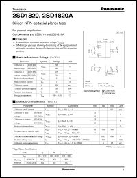 Click here to download 2SD1820 Datasheet