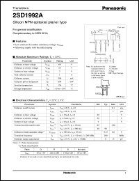 Click here to download 2SD1992A Datasheet