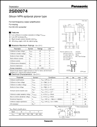 Click here to download 2SD2074 Datasheet