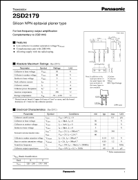 Click here to download 2SD2179 Datasheet