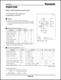 Click here to download 2SD2185 Datasheet