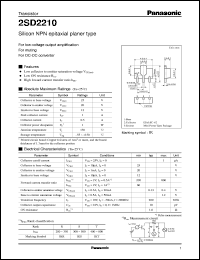 Click here to download 2SD2210 Datasheet