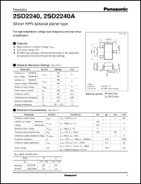 Click here to download 2SD2240 Datasheet