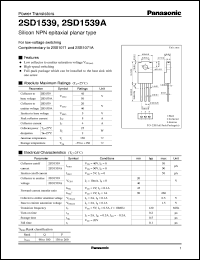 Click here to download 2SD1539 Datasheet