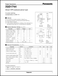 Click here to download 2SD1744 Datasheet
