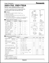 Click here to download 2SD1752A Datasheet