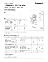 Click here to download 2SD2465 Datasheet