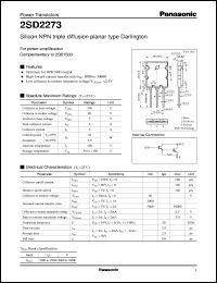 Click here to download 2SD2273 Datasheet