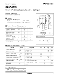 Click here to download 2SD2275 Datasheet