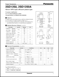 Click here to download 2SD1250 Datasheet