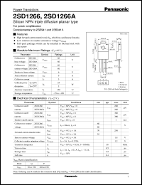 Click here to download 2SD1266 Datasheet