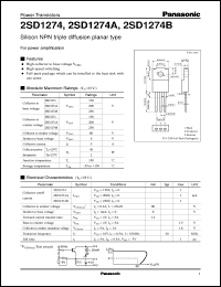 Click here to download 2SD1274A Datasheet