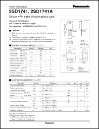 Click here to download 2SD1741A Datasheet