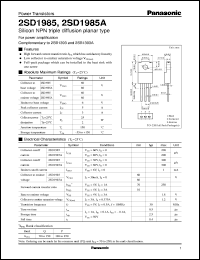Click here to download 2SD1985A Datasheet