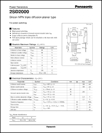 Click here to download 2SD2000 Datasheet
