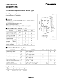 Click here to download 2SD2029 Datasheet